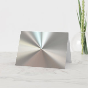 Tarjeta Festiva Metalizado de plata artificial