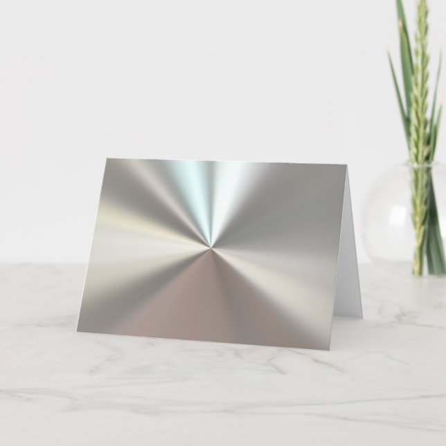 Tarjeta Festiva Metalizado de plata artificial (Anverso)