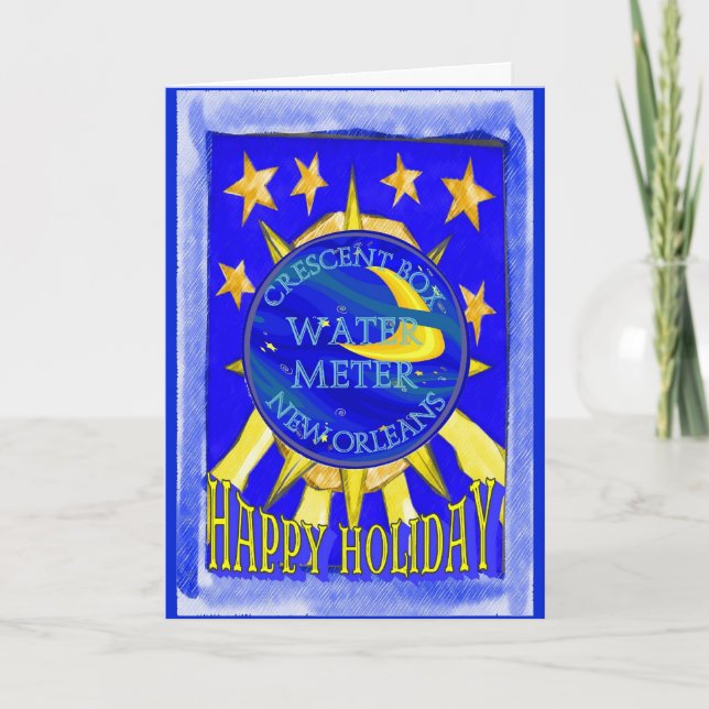 Tarjeta Festiva Metro de agua de NOLA de vacaciones (Anverso)