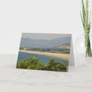 Tarjeta Festiva México, Jalisco, Barra de Navidad. Playa del puebl