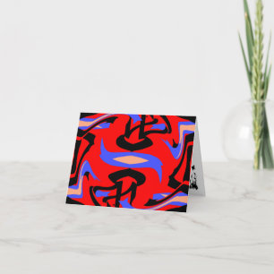 Tarjeta Festiva Mezcla india y japonesa nativa roja festiva del