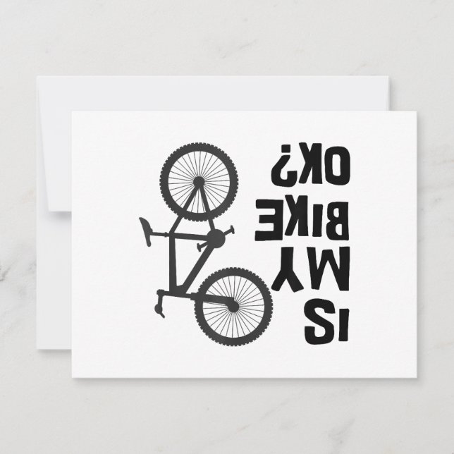 Tarjeta Festiva ¿Mi bicicleta está bien? (Anverso)