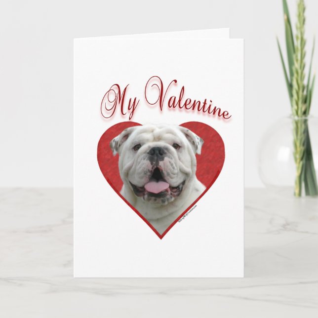 Tarjeta Festiva Mi Bulldog Valentine (Anverso)