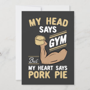 Tarjeta Festiva Mi Cabeza Dice Gimnasio Pero Mi Corazón Dice Pie D
