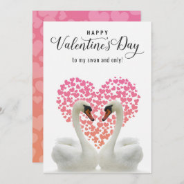 Tarjeta Festiva Mi cisne y solamente San Valentín