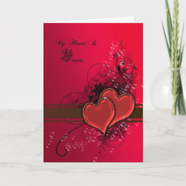Tarjeta Festiva Mi corazón es tuyo (Anverso)