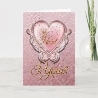 Tarjeta Festiva "Mi corazón es tuyo" de Jaguarwoman