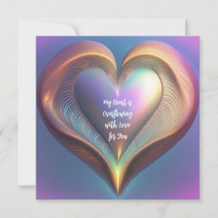 Tarjeta Festiva Mi Corazón Está Sobreflando