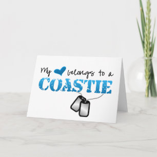 Tarjeta Festiva Mi corazón pertenece a una Coastie