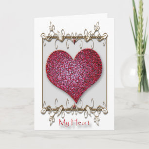 Tarjeta Festiva Mi corazón pertenece a usted amor