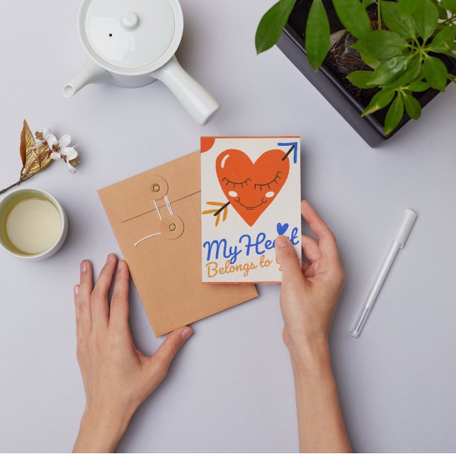 Tarjeta Festiva Mi corazón te pertenece (Subido por el creador)