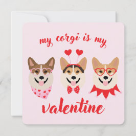 Tarjeta Festiva Mi Corgi Es Mi San Valentín