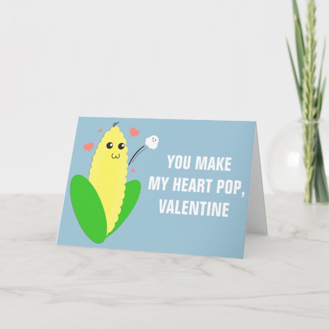 Tarjeta Festiva Mi Corny Valentine (Anverso)