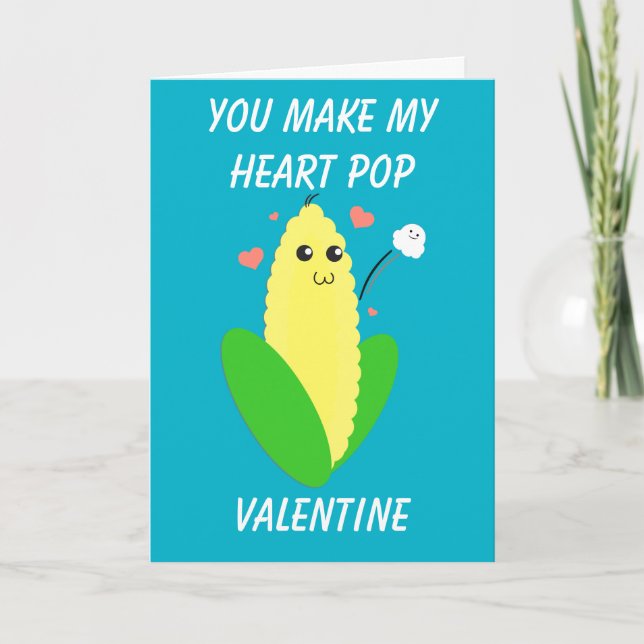 Tarjeta Festiva Mi Corny Valentine (Anverso)