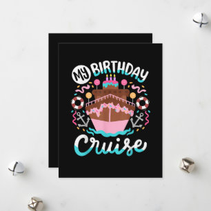 Tarjeta Festiva Mi cumpleaños crucero vacaciones crucero viaje