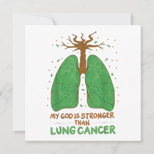 Tarjeta Festiva Mi Dios Es Más Fuerte Que El Cáncer De Pulmón