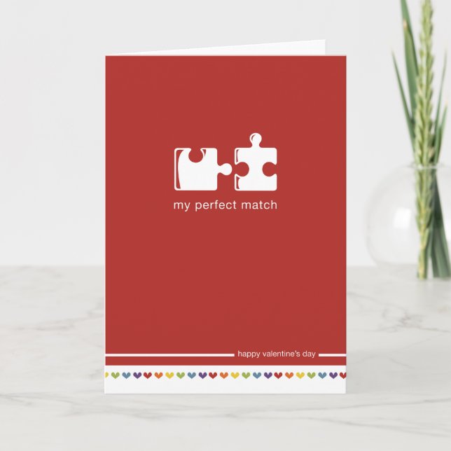 Tarjeta Festiva Mi el día de San Valentín del complemento perfecto (Anverso)