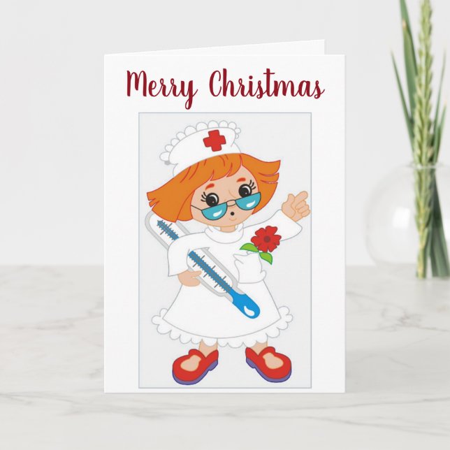 TARJETA FESTIVA ***MI ENFERMERA FAVORITA** EN NAVIDADES (Anverso)
