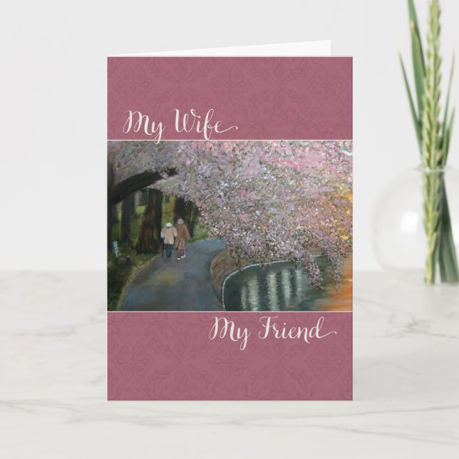 Tarjeta Festiva Mi esposa mi amiga - El día de San Valentín (Anverso)