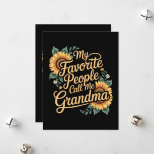 Tarjeta Festiva Mi Gente Favorita Me Llama Abuela Día de la Madre