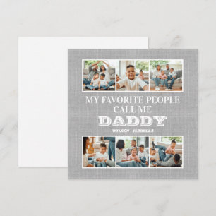 Tarjeta Festiva Mi Gente Favorita Me Llama Papito Día del Padre