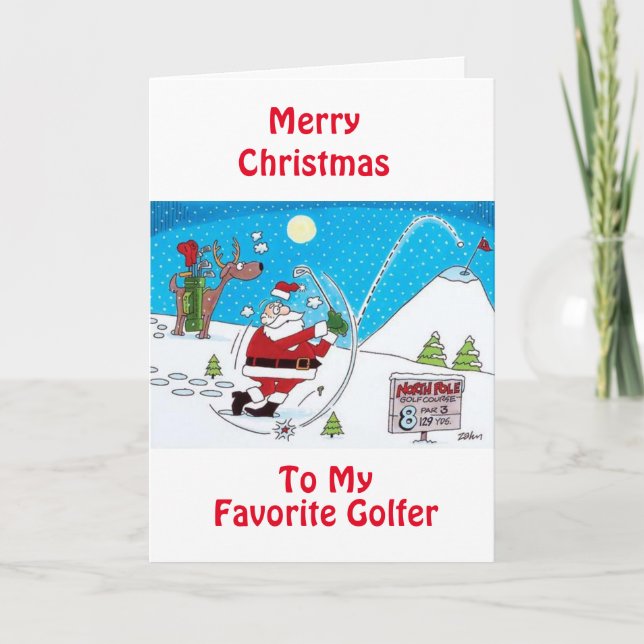 TARJETA FESTIVA "MI GOLFER FAVORITO" A LOS NAVIDADES (Anverso)