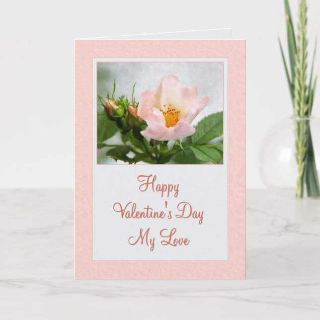 Tarjeta Festiva Mi hermoso Rosa de San Valentín (Anverso)
