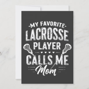 Tarjeta Festiva Mi jugador favorito de Lacrosse me llama mamá