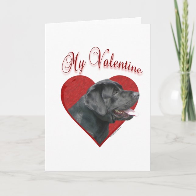 Tarjeta Festiva Mi Labrador Recuperador Valentine (Anverso)