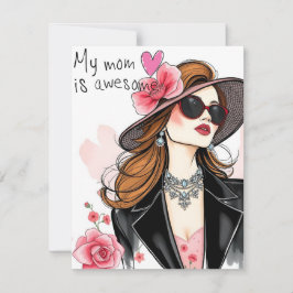 Tarjeta Festiva Mi mamá es increíble