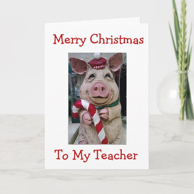TARJETA FESTIVA MI **NAVIDADES PIGGY** PARA PROFESOR O ENTRENADOR (Anverso)