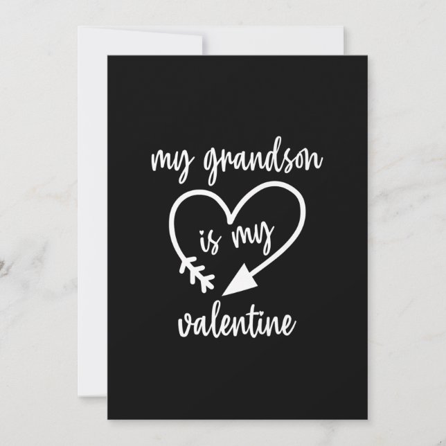 Tarjeta Festiva Mi Nieto Es Mi Día de San Valentín De Valentín. (Anverso)