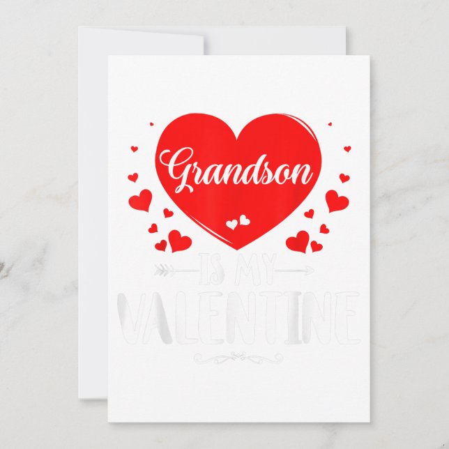 Tarjeta Festiva Mi nieto es mi regalo de abuela de San Valentín (Anverso)