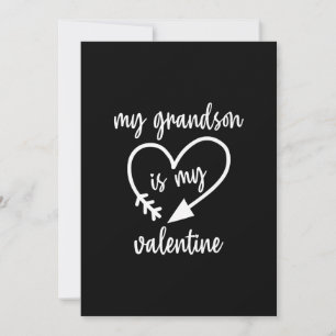 Tarjeta Festiva Mi nieto es mi San Valentín Día de San Valentín li
