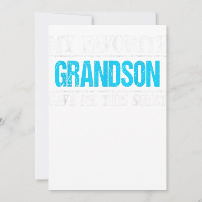 Tarjeta Festiva Mi nieto favorito me dio este regalo familiar (Anverso)