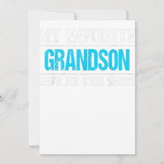 Tarjeta Festiva Mi nieto favorito me dio este regalo familiar