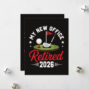 Tarjeta Festiva Mi Nueva Oficina Jubilado 2026 Golf Jubilación