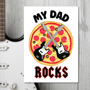 Tarjeta Festiva Mi papá es genial chiste divertido de pizza Día de