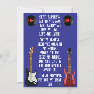 Tarjeta Festiva Mi papá Libra