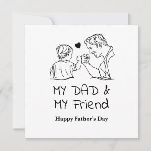Tarjeta Festiva Mi papá y mi amigo Feliz día del padre