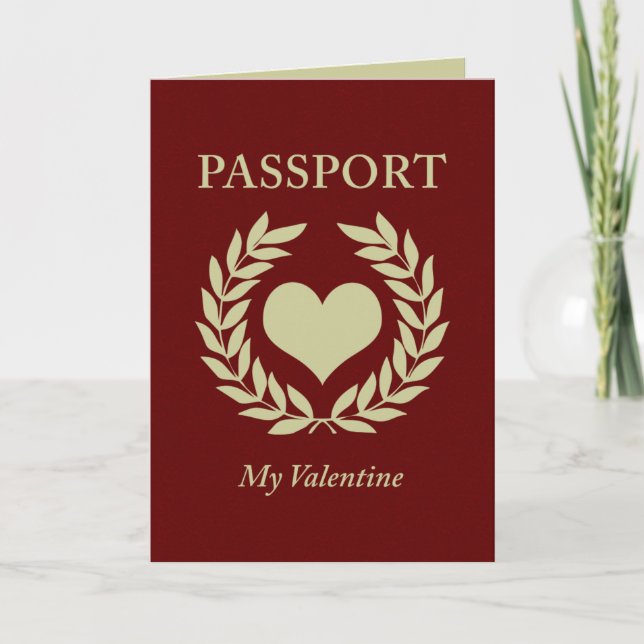 Tarjeta Festiva mi pasaporte valentino (Anverso)