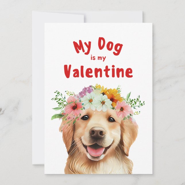 Tarjeta Festiva mi perro es mi saludo de San Valentín (Anverso)