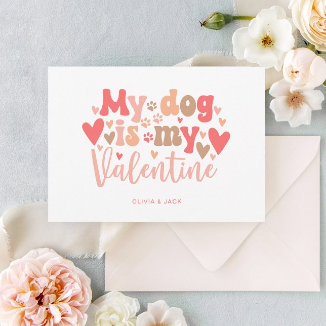 Tarjeta Festiva Mi perro es mi San Valentín  (Subido por el creador)