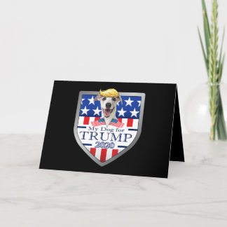 Tarjeta Festiva Mi Perro Trump 2020 Viendo Gafas