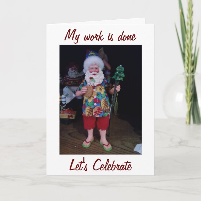 TARJETA FESTIVA MI PLAYA FAVORITA BUM ADULTOS FELIZ FESTIVIDAD (Anverso)