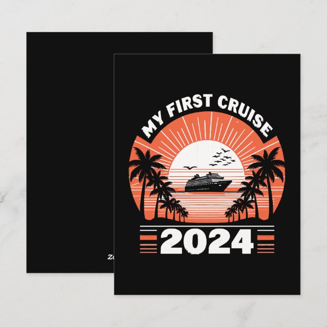 Tarjeta Festiva Mi primer crucero 2024 (Anverso / Reverso)