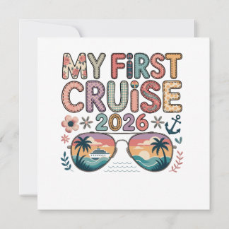 Tarjeta Festiva mi primer crucero 2026, regalo de crucero, vacacio