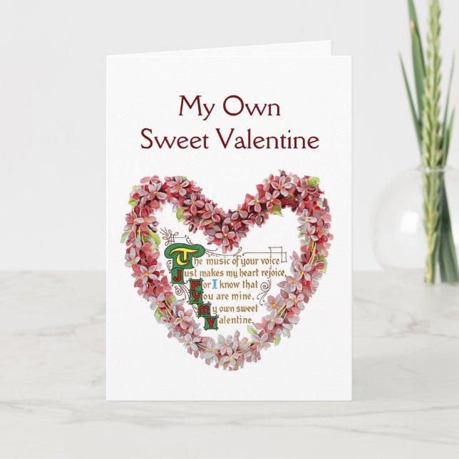 Tarjeta Festiva Mi propio Valentine dulce (Anverso)