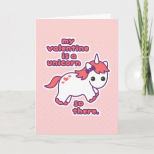 Tarjeta Festiva Mi San Valentín es unicornio