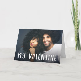 Tarjeta Festiva Mi San Valentín | Texto simple y moderno y tu foto